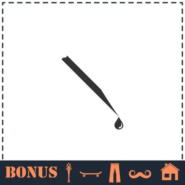 Hipodermik ikon düz. Basit vektör sembolü ve bonus simgesi