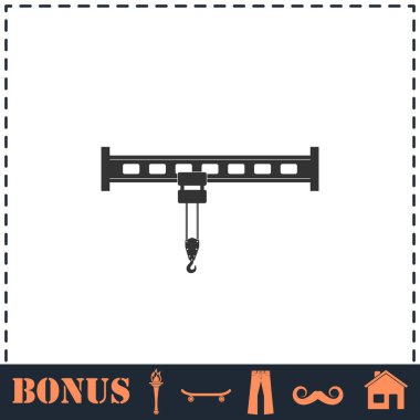 Turna simgesi düz. Basit vektör sembolü ve bonus simgesi