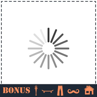 Simge düzleştiriliyor. Basit vektör sembolü ve bonus simgesi