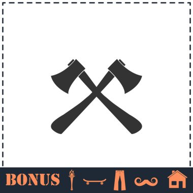 Oduncu baltaları simge düzlüğüne denk geldi. Basit vektör sembolü ve bonus simgesi