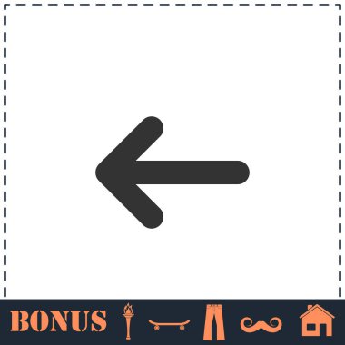 Ok simgesi düz. Basit vektör sembolü ve bonus simgesi