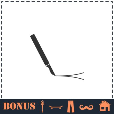 Kesik ameliyat ikonu düz. Basit vektör sembolü ve bonus simgesi