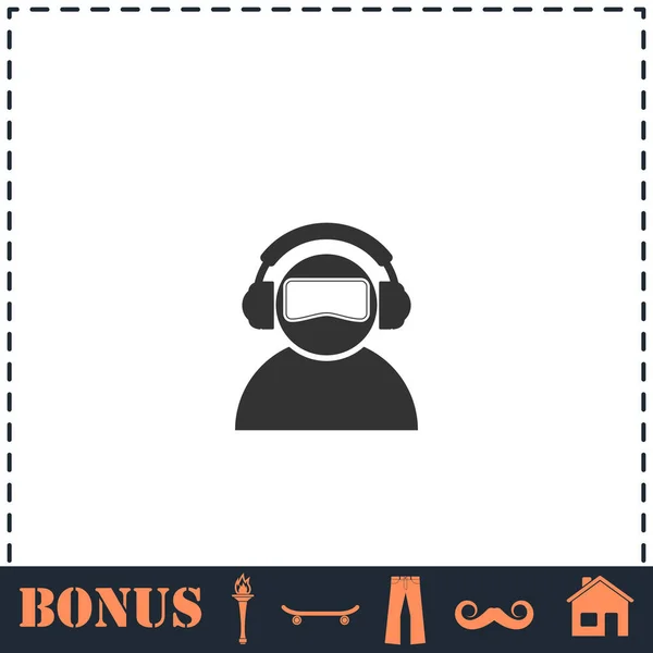 Meloman Icoon Plat Eenvoudige Vector Symbool Bonus Pictogram — Stockvector