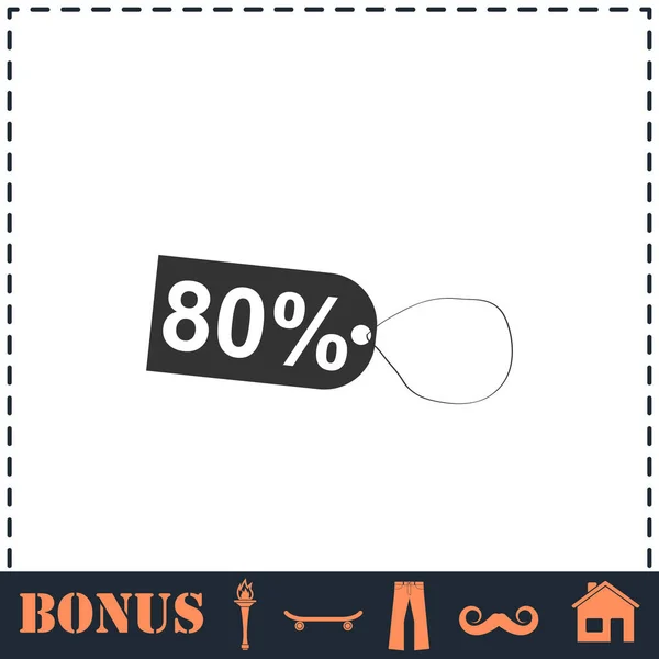 Percent Discount Icon Flat Simple Vector Symbol Bonus Icon — Stock Vector
