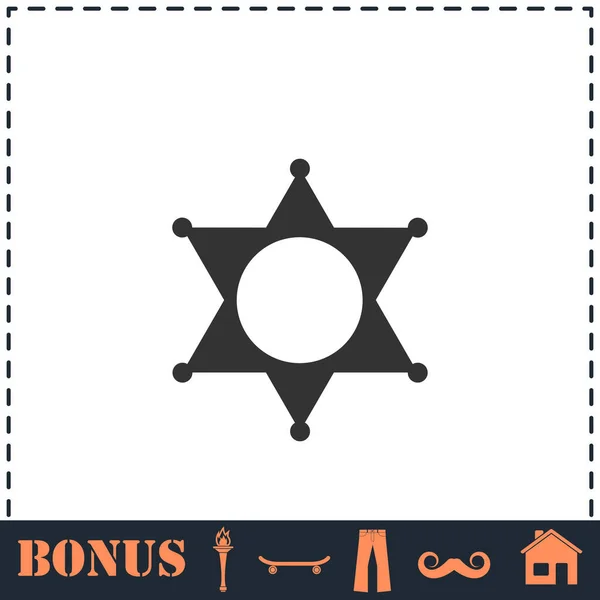 Star Icon Flat Simple Vector Symbol Bonus Icon — Stock Vector