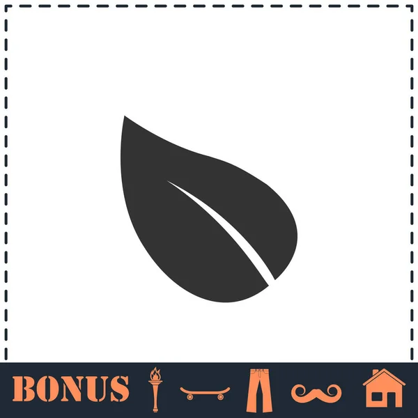 Leaf Icon Flat Simple Vector Symbol Bonus Icon — Stock Vector