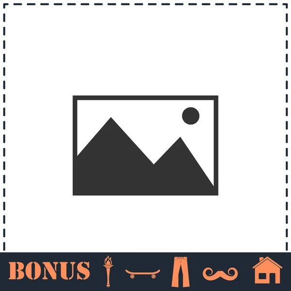 Icono Fotografía Plano Símbolo Vector Simple Icono Bonificación — Vector de stock