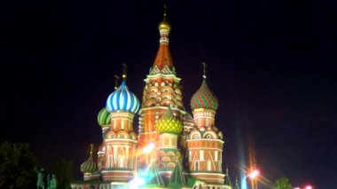 Saint Basil şefaat Katedrali, Moskova geceleri
