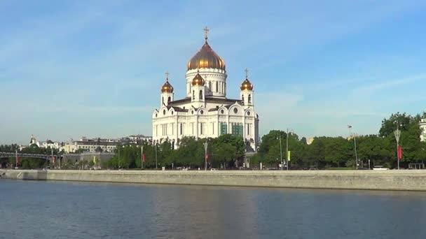 Katedralen i jesus Kristus Frälsare, Moskva — Stockvideo