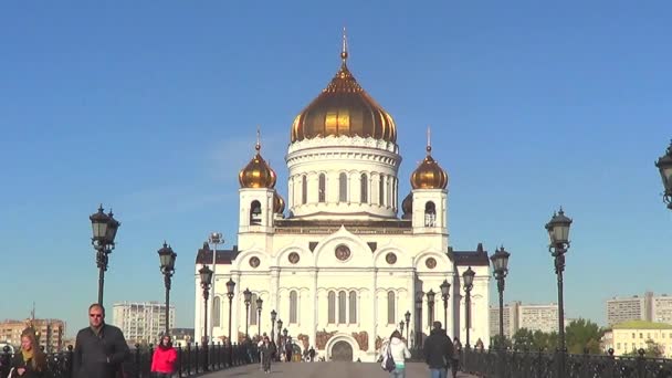 Katedralen i jesus Kristus Frälsare, Moskva — Stockvideo