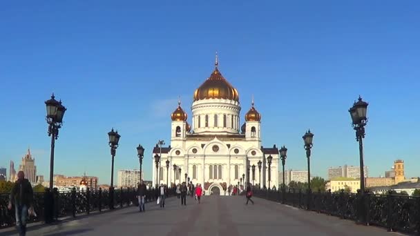 莫斯科，耶稣基督救世主大教堂 — 图库视频影像