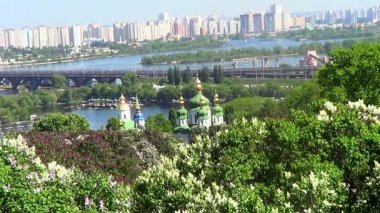 Vydubitsky Saint Michael Kloster Kiew Ukraine Stockvideo