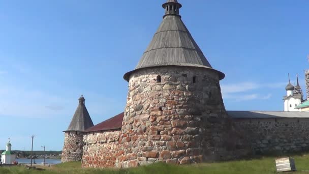 Solovetsky Transfiguración del monasterio de Jesucristo, Rusia — Vídeos de Stock