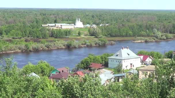 Ciudad Gorodgets en Rusia — Vídeo de stock