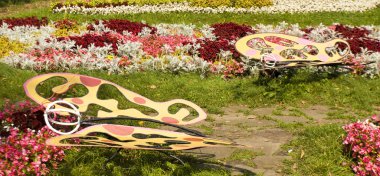 Flowerbed kelebekler ile