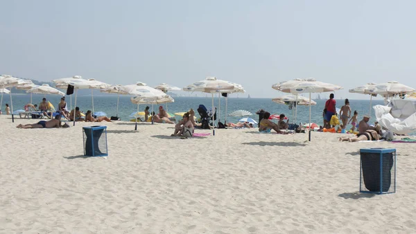 Varna Bulgaria Agosto 2015 Spiaggia Cittadina — Foto Stock