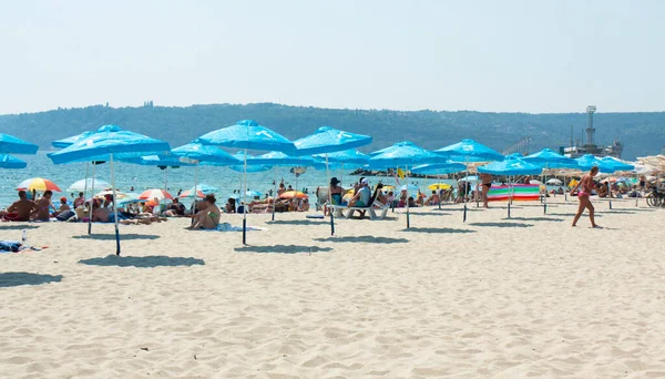 Varna Bulgaria Agosto 2015 Spiaggia Cittadina — Foto Stock