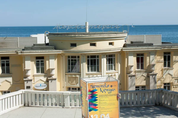 Varna Bulgaria Mayo 2019 Restaurante Sea Terasa Playa Del Mar — Foto de Stock