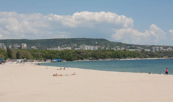 Varna Bułgaria Maj 2015 Plaża Miejska — Zdjęcie stockowe