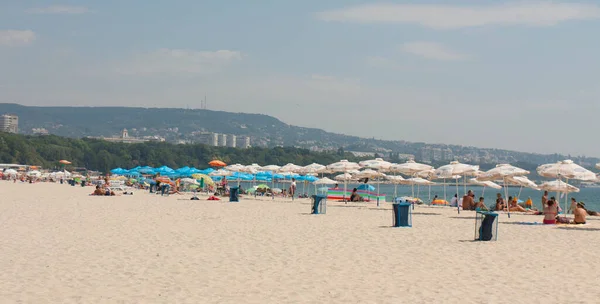 Varna Bulgaria Agosto 2015 Spiaggia Cittadina — Foto Stock