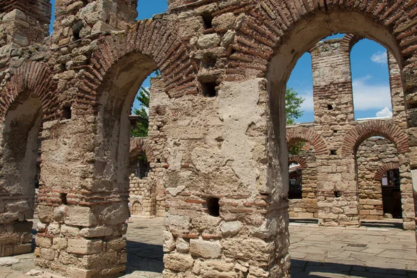 Ruinas Iglesia Santa Sofía Del Siglo Casco Antiguo Ciudad Nesebar —  Fotos de Stock