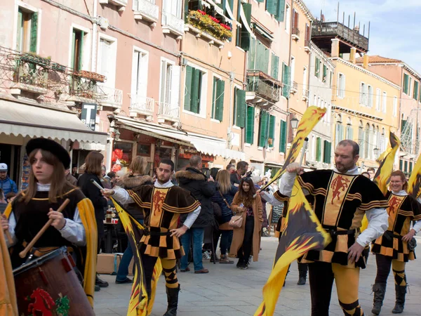 Carnaval Venecia Desfile Maries Venecia Italia — Foto de Stock