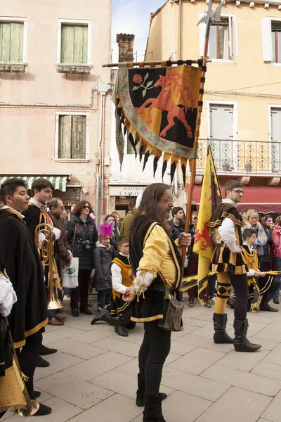 Venice Carnival Parade Maries Venice Italy — Stock Photo, Image