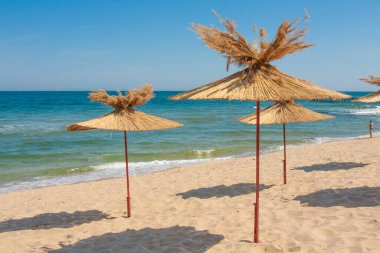 Saman plaj şemsiyeleri