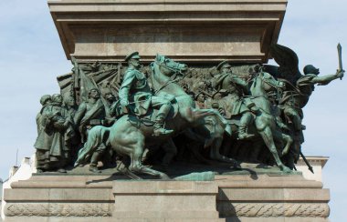 SOFYA, BULGARIA - ECTOBER 06, 2017: Rus Kralı II. Alexander 'ın anıtı, 1907 yılında inşa edildi..