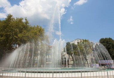 VARNA, BULGARIA - 14 Ağustos 2015 Bağımsızlık Çeşmesi