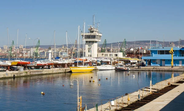 Varna Bulgária Abril 2015 Porto Marítimo Construído 1968 Ano — Fotografia de Stock