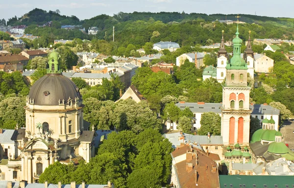 Lvov,  Dominican and Assumption cathedrals — Stock Photo, Image