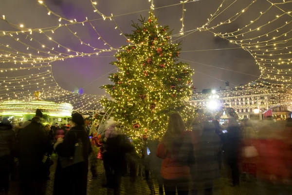 Kerstmarkt in moskoe — Stockfoto