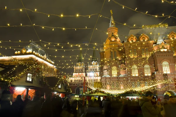 Christmas market in Moscow — Stock Photo, Image