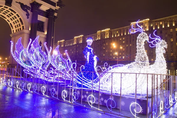 Christmas illumination in Moscow — Stock Photo, Image