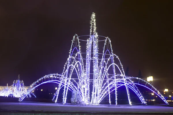 Vánoční osvětlení v Moskvě — Stock fotografie