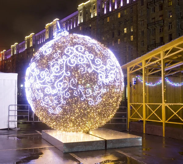 Iluminación de Navidad en Moscú — Foto de Stock