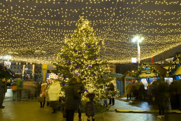 Rynek bożonarodzeniowy w Moskwie — Zdjęcie stockowe