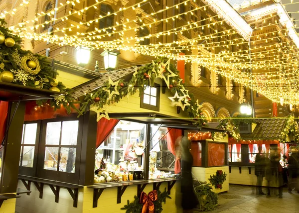 Mercado de Natal em moscow — Fotografia de Stock