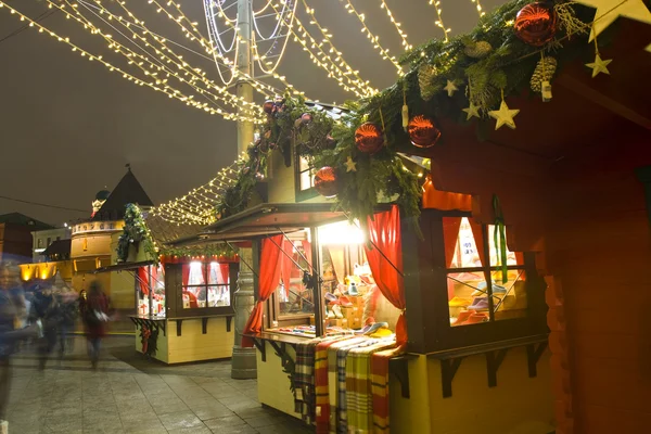 Christmas market in Moscow — Stock Photo, Image