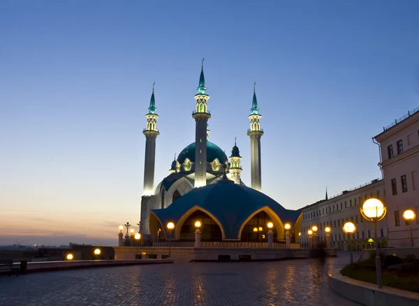 Kazan, Qol Sharif moskee 's nachts — Stockfoto