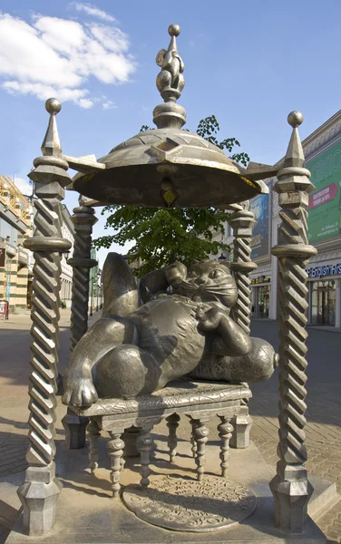 Kazan, Rússia, monumento a gato — Fotografia de Stock