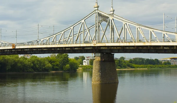 Tver, Rusya, eski Volga Köprüsü — Stok fotoğraf