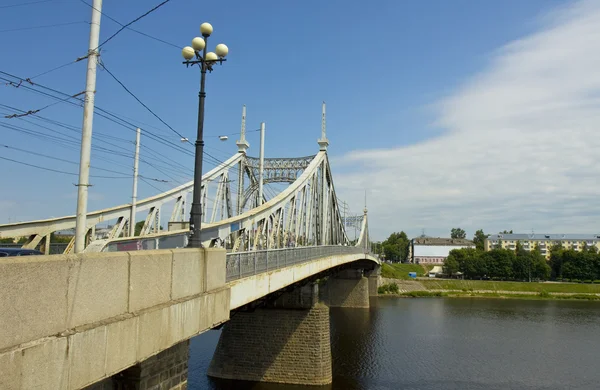 Tver, eski Volga Köprüsü — Stok fotoğraf