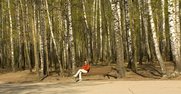 Orang-orang beristirahat di taman lzmaylovky — Stok Foto
