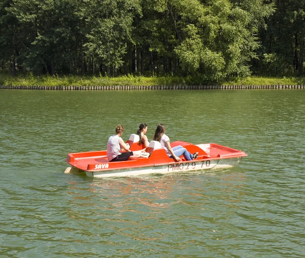 Människor vila i park Izmaylovsky — Stockfoto