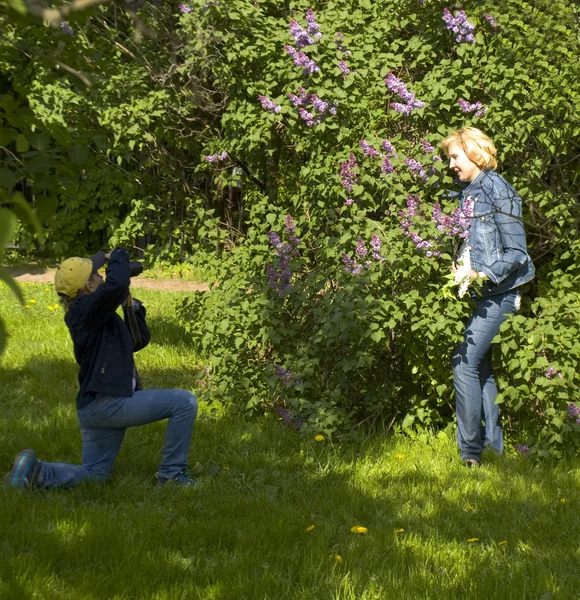 Moscow, Lilac garden — Stock Photo, Image