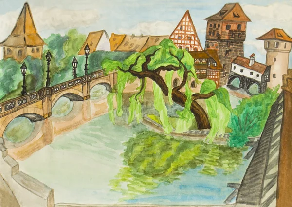 Nürnberg, schilderij — Stockfoto