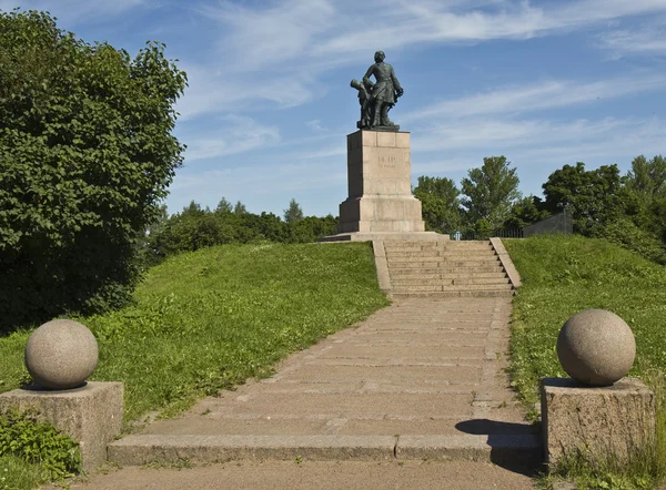 Vyborg, pomník krále Petra I velké — Stock fotografie