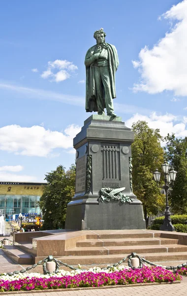 Moskva, památník Puškin — Stock fotografie